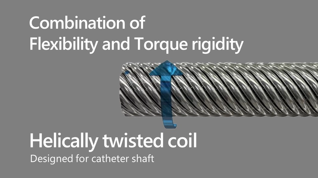 Combination of flexibility and torque rigidity for catheter shaft